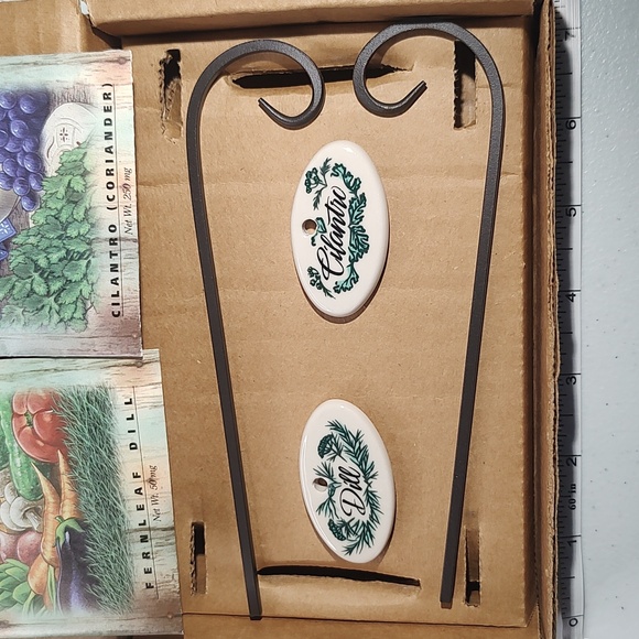Longaberger Herb Marker & Seed Packet Gift Set Dill & Cilantro New In Bo… - Picture 9 of 9